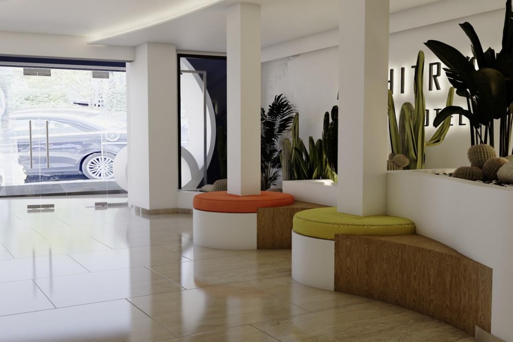 Lobby at Amphitryon City Hotel, RHODES