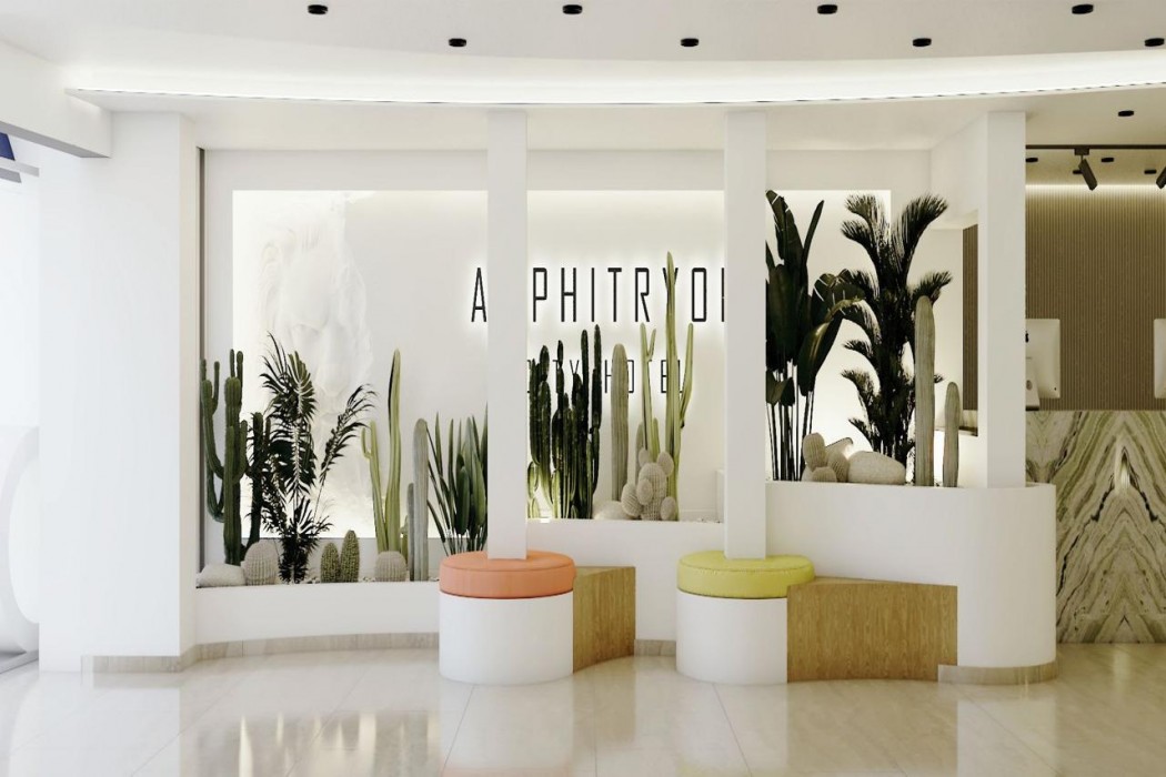 Lobby at Amphitryon City Hotel, RHODES
