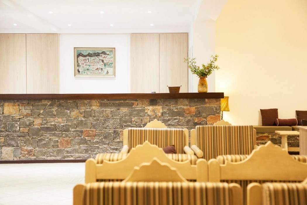 Lobby at Elpida Village, AGIOS NIKOLAOS