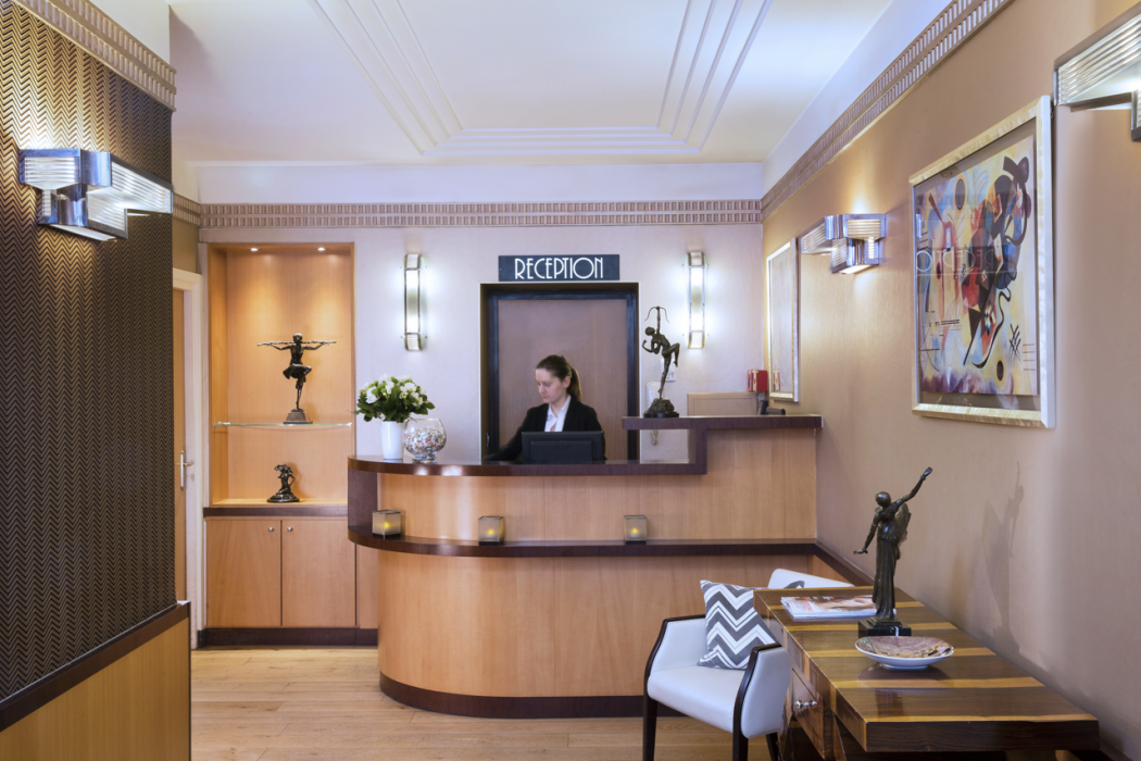 Lobby at Hotel Opera D antin, PARIS