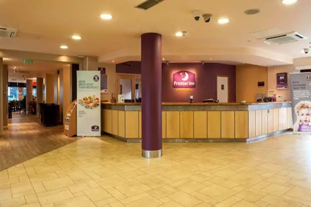 Lobby at Premier Inn Nottingham City Centre (Goldsmith Street), NOTTINGHAM ENGLAND - UK