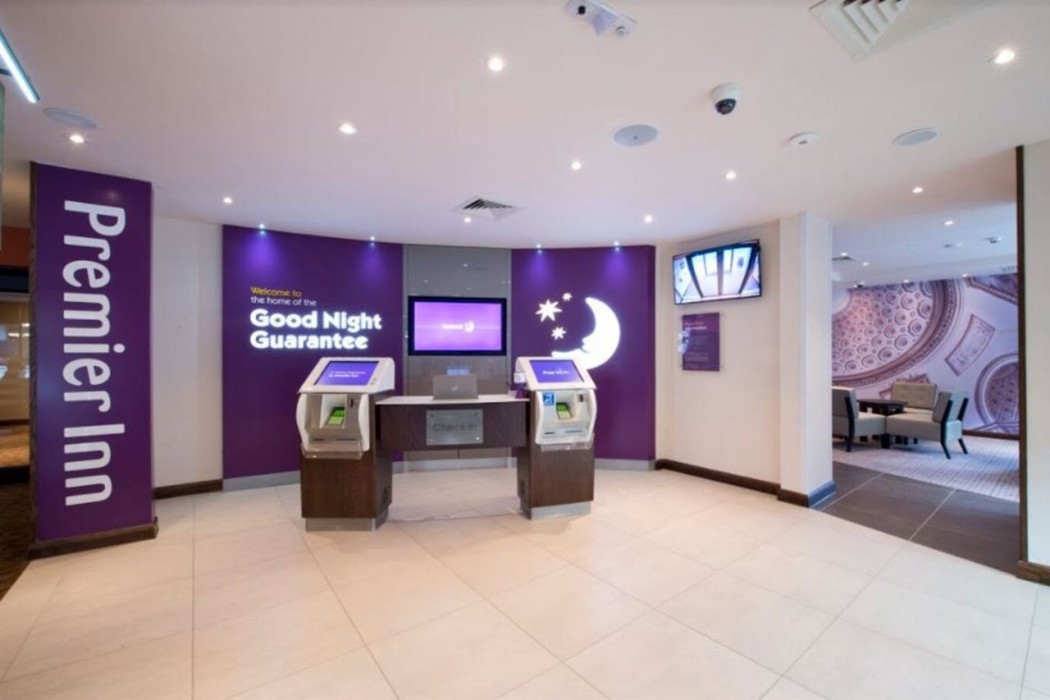 Lobby at Premier Inn Derby City Centre (Cathedral Quarter), DERBY - UK
