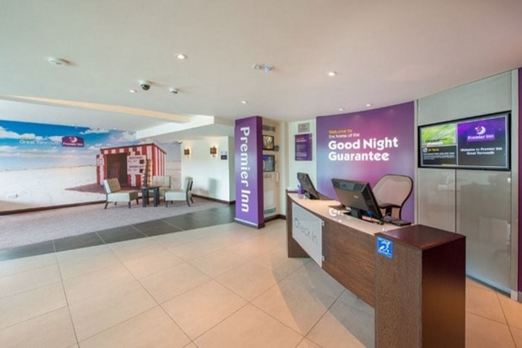 Lobby at Premier Inn Great Yarmouth West (A47) Hotel, GREAT YARMOUTH