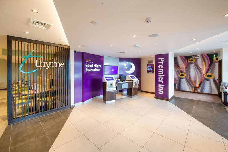 Lobby at Premier Inn Basingstoke Town Centre, Basingstoke and Deane