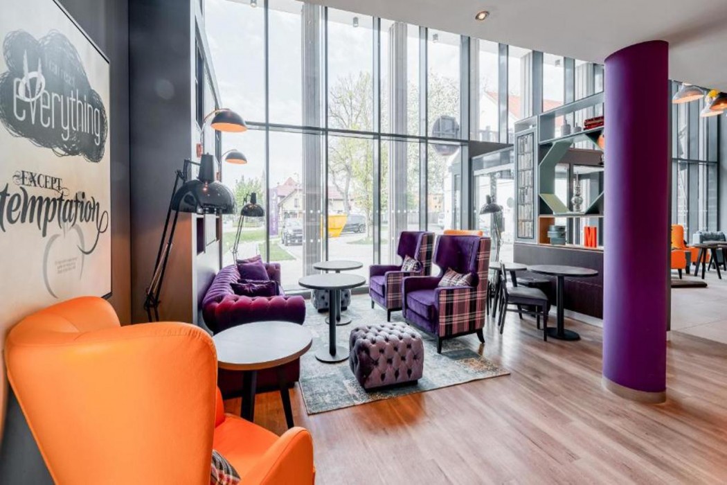 Lobby at Premier Inn Munich Airport Sud Hotel, HALLBERGMOOS - GERMANY