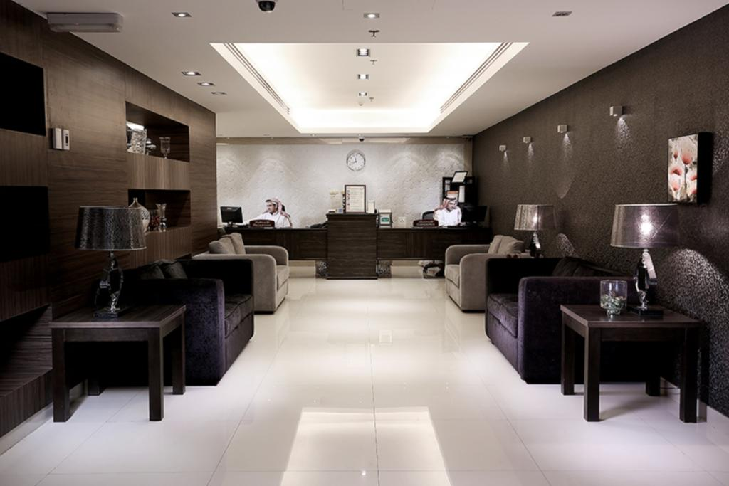 Lobby at Watheer Hotel Suite, DAMMAM