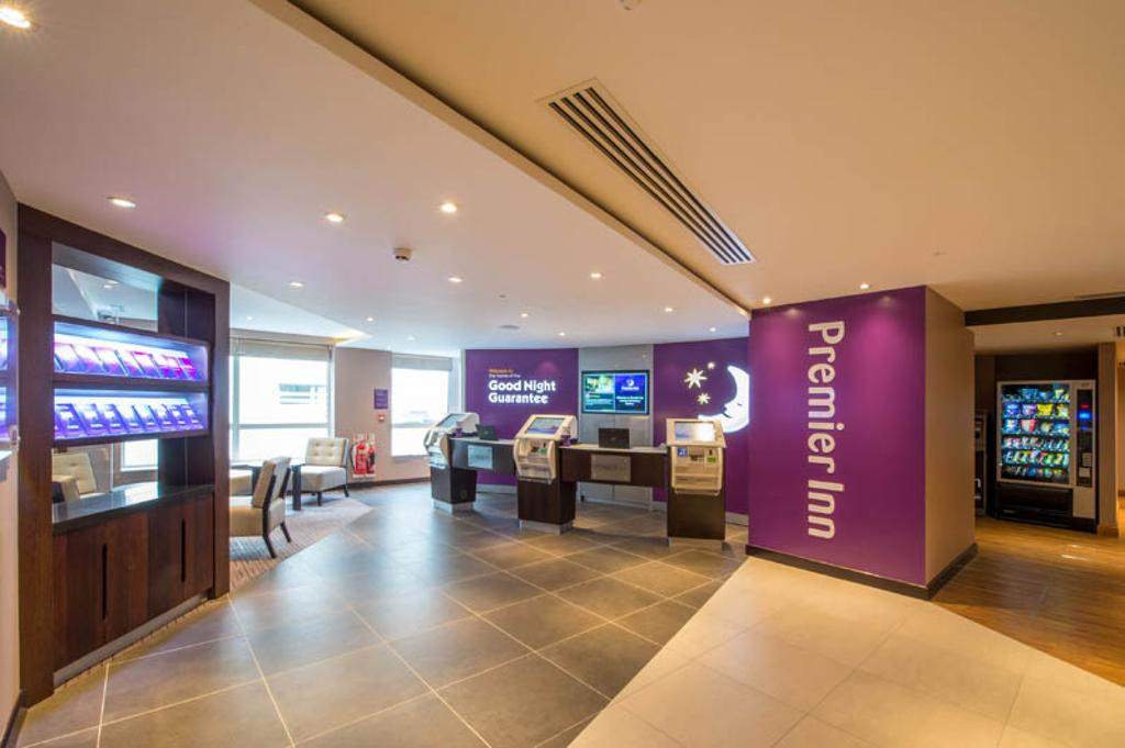 Lobby at Premier Inn London St Pancras Hotel, LONDON