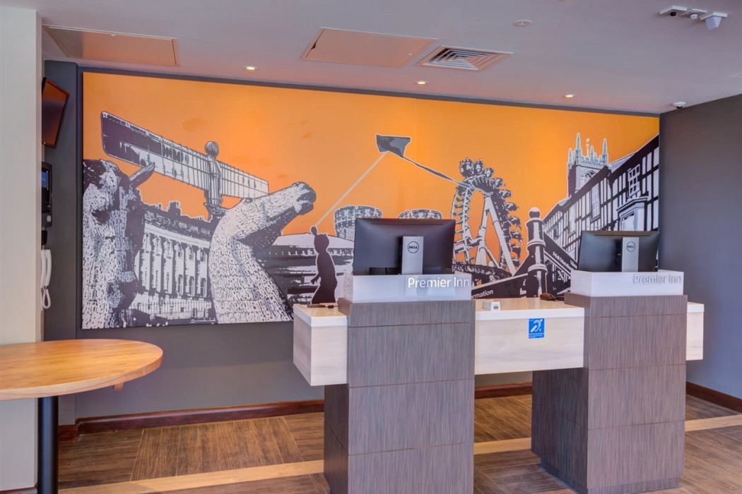 Lobby at Premier Inn Cardiff Bay, CARDIFF