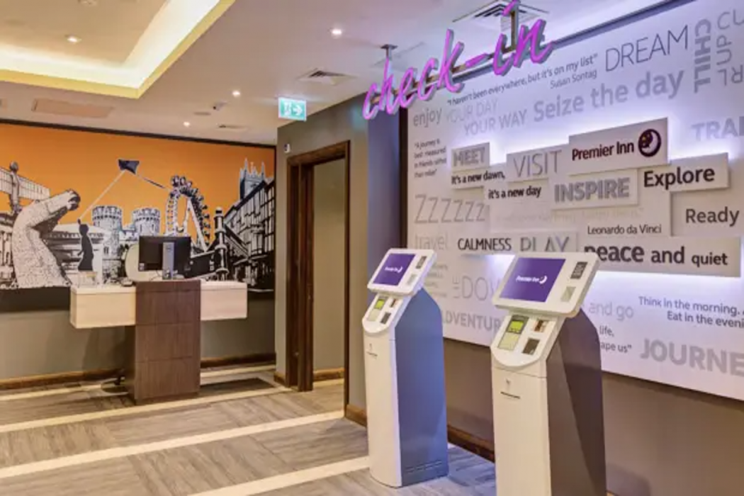 Lobby at Premier Inn Horsham Town Centre Hotel, HORSHAM - UK