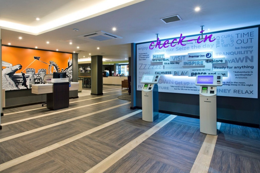 Lobby at Premier Inn Chesterfield Town Centre, CHESTERFIELD - UK