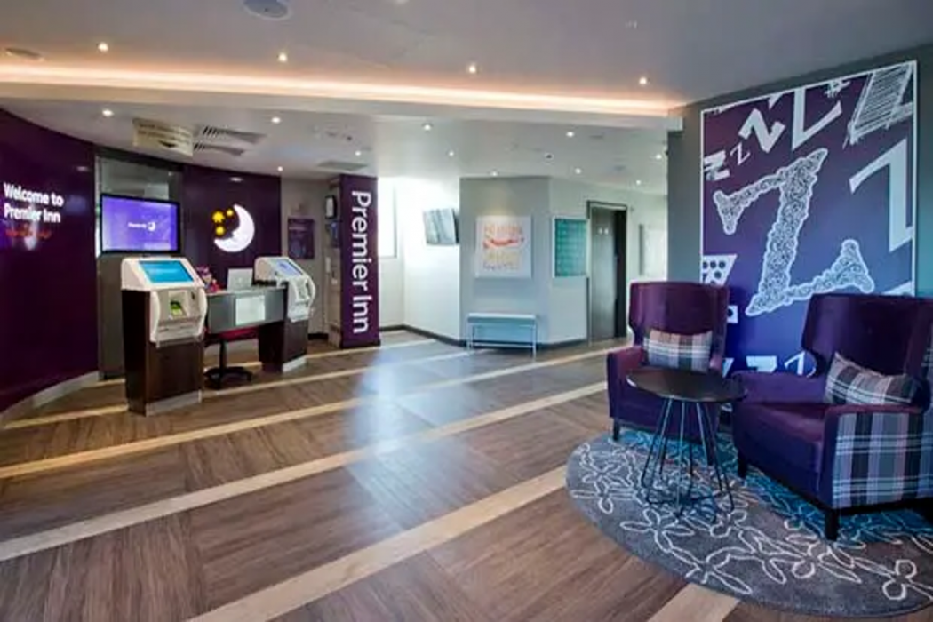Lobby at Premier Inn London Tolworth Hotel, LONDON