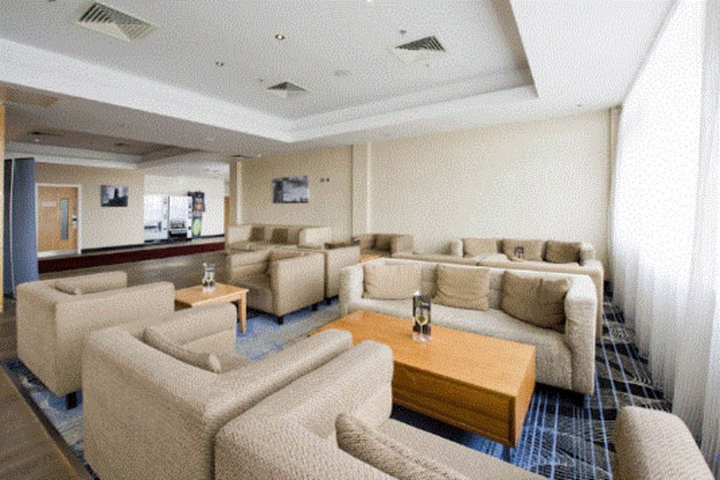 Lobby at Premier Inn Derby City Centre (Riverlights) hotel, DERBY - UK