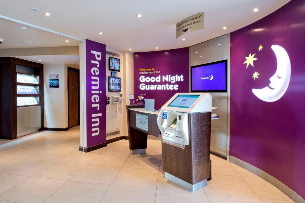 Lobby at Premier Inn Felixstowe Town Centre hotel, IPSWICH