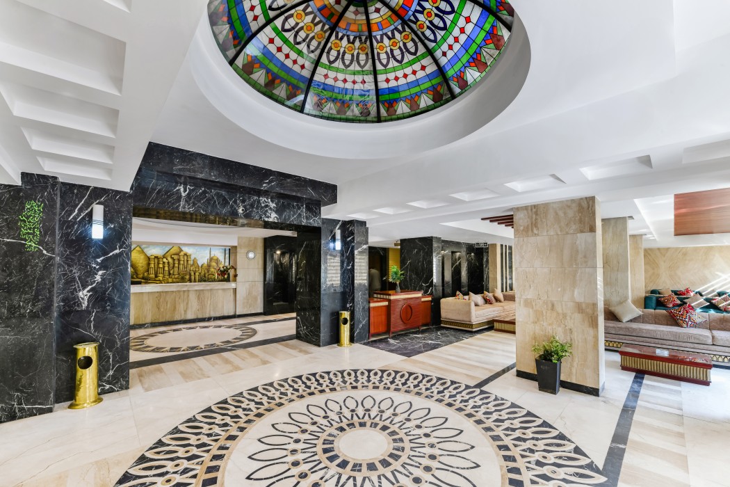 Lobby at Aura Inn Tiba Pyramids Hotel, GIZA