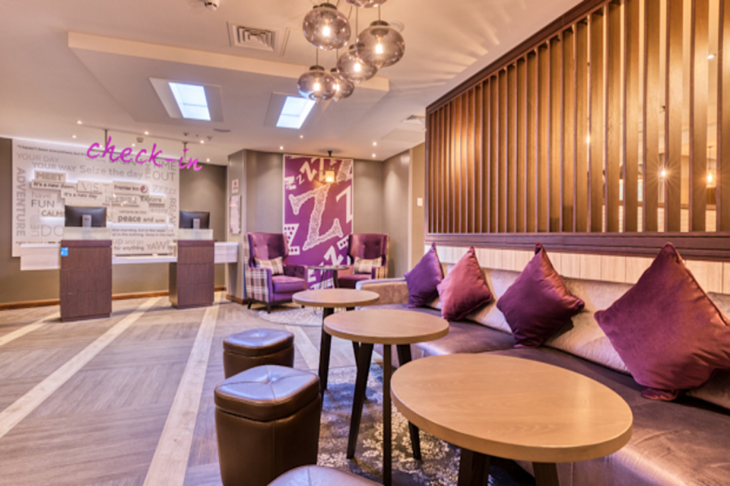 Lobby at Premier Inn Dublin City Centre (Temple Bar) hotel, DUBLIN