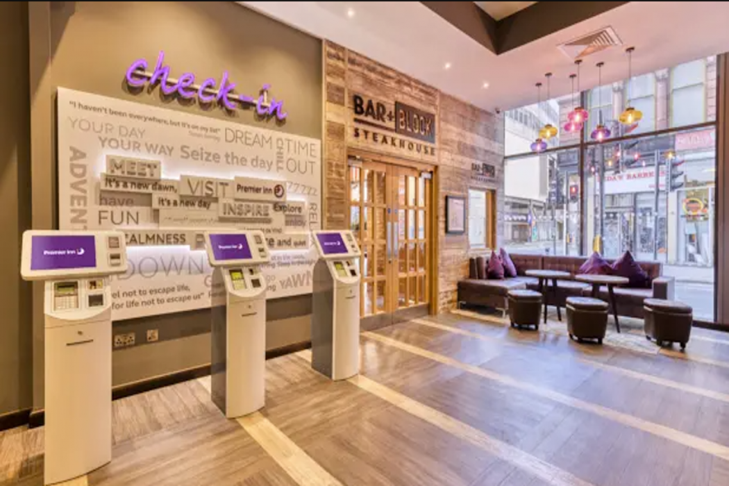 Lobby at Premier Inn Glasgow City Centre (St. Enoch Square) hotel, GLASGOW