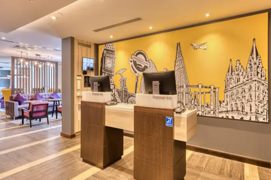 Lobby at Premier Inn London Docklands (Canning Town), LONDON