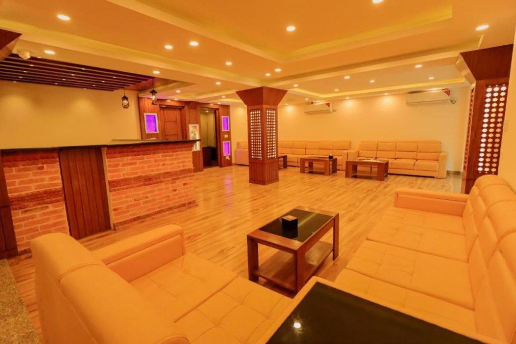 Lobby at Kathmandu Aagantuk Hotel, KATHMANDU