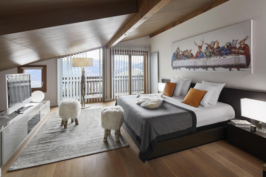 Room at Chalet Hotel Alpen Valley, Combloux