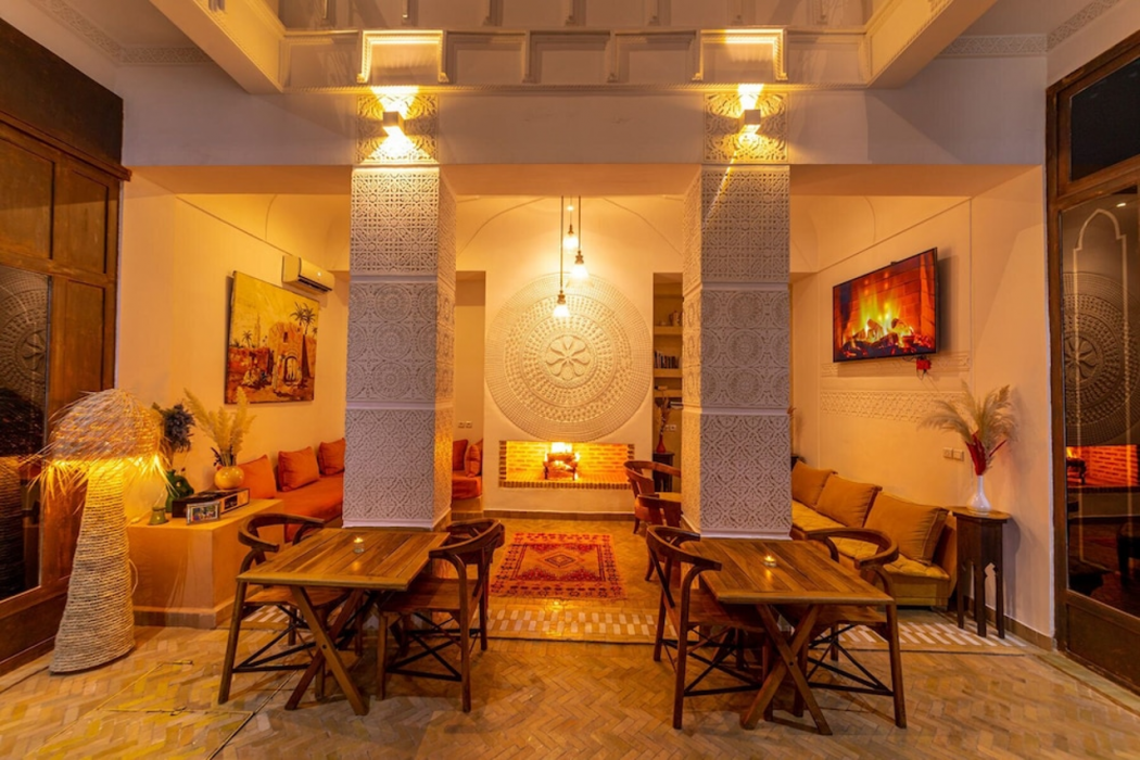 Lobby at Riad Ambre et Jasmin, MARRAKECH