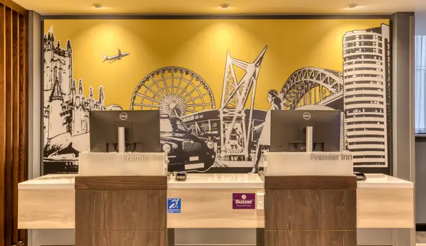 Lobby at Premier Inn Cambridge City Centre (Corn Exchange/Lion Yard), CAMBRIDGE